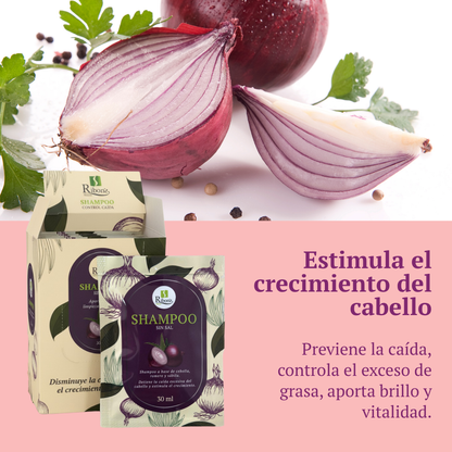 Shampoo Anticaída de Cebolla - 30ml (sachet)