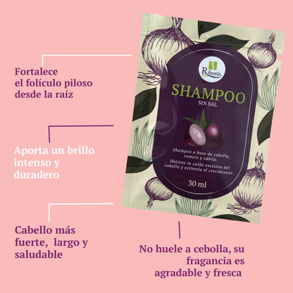 Shampoo Anticaída de Cebolla - 30ml (sachet)