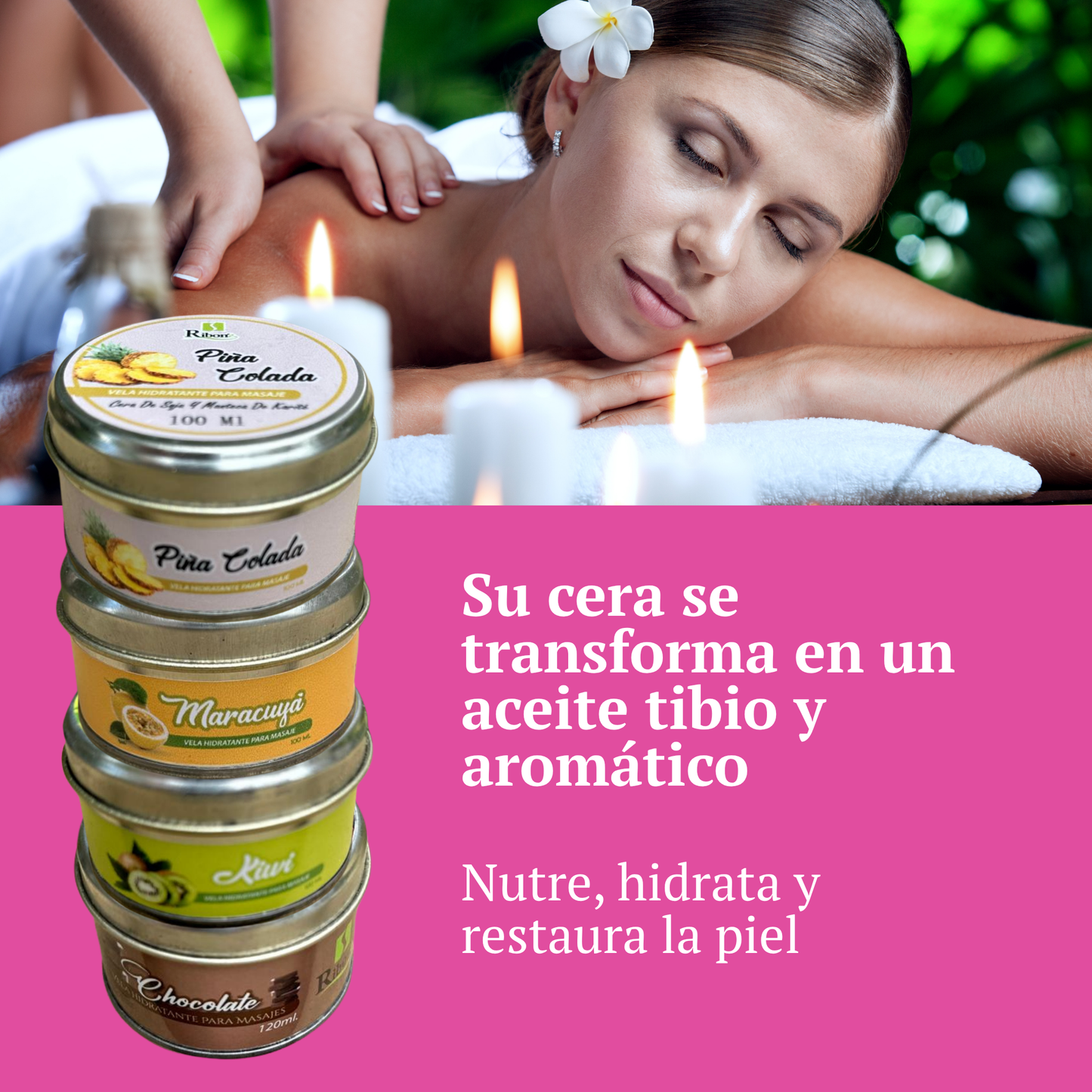 Vela Humectante para masaje - 120 gr
