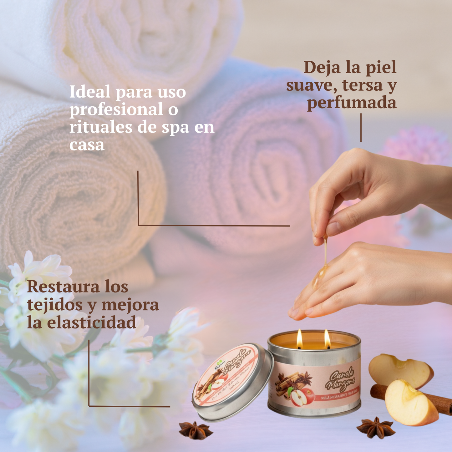 Vela Humectante para masaje - 100 gr