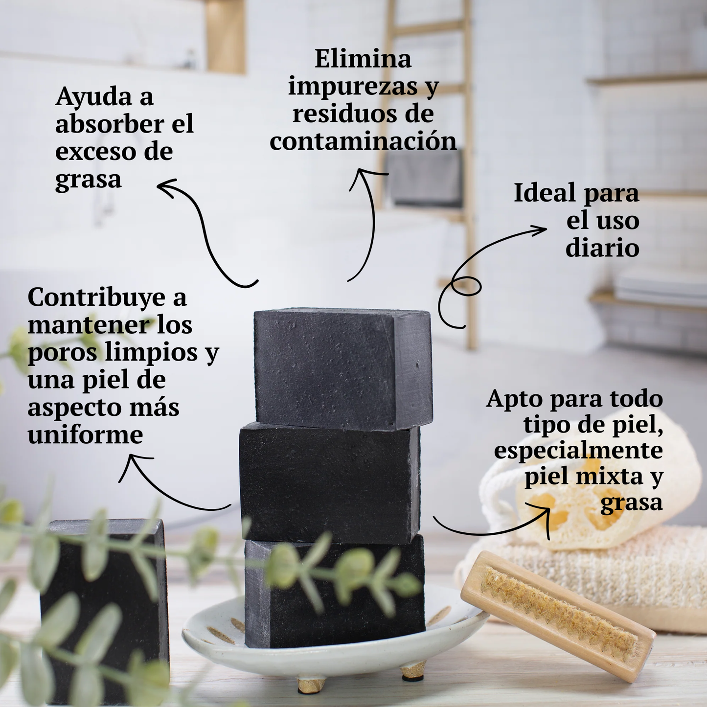 Jabon Facial de Carbon Activado