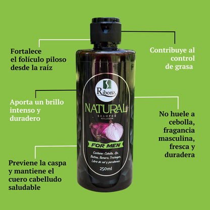 Shampoo Anticaída de Cebolla – Hombre - 250ml