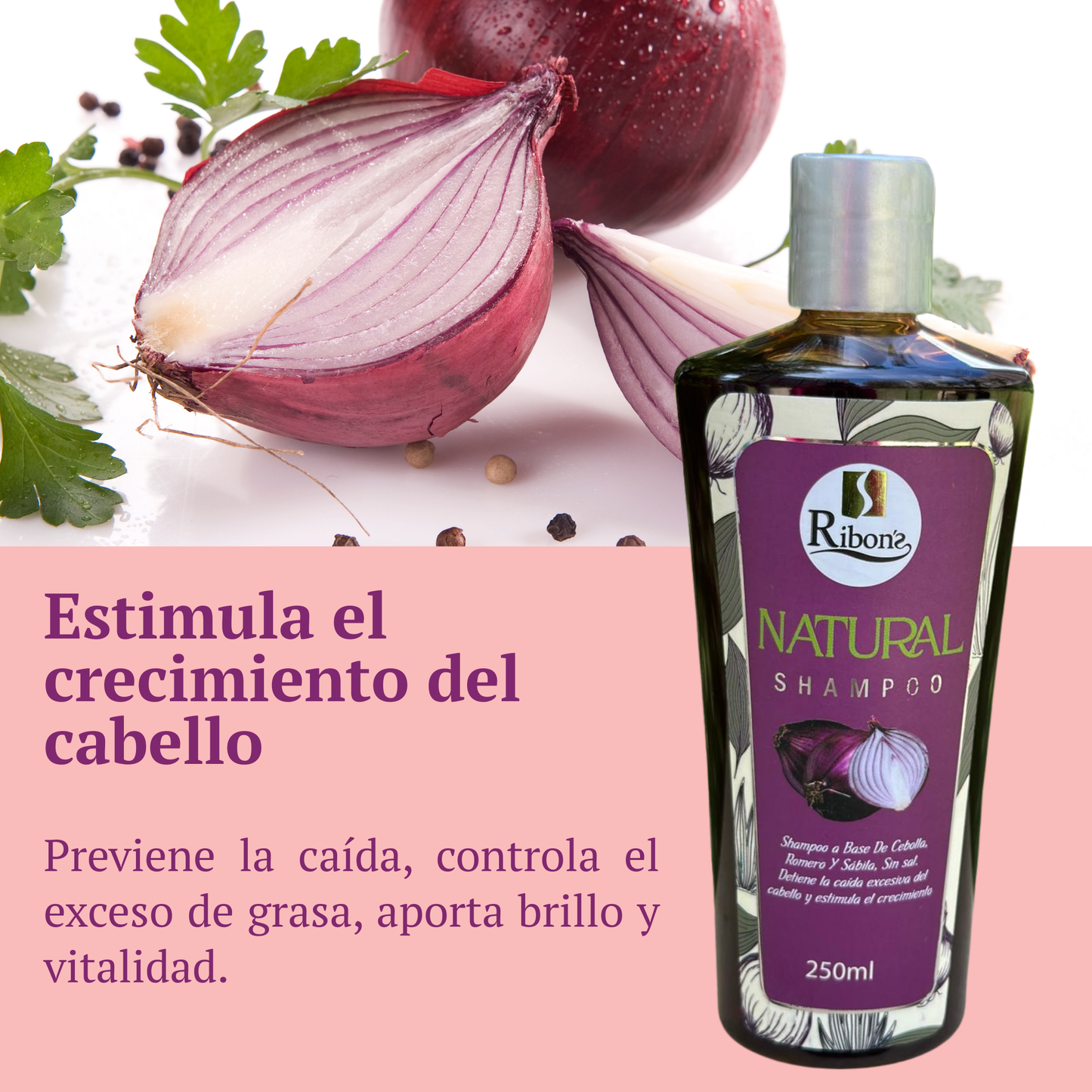 Shampoo Anticaída de Cebolla – 250ml