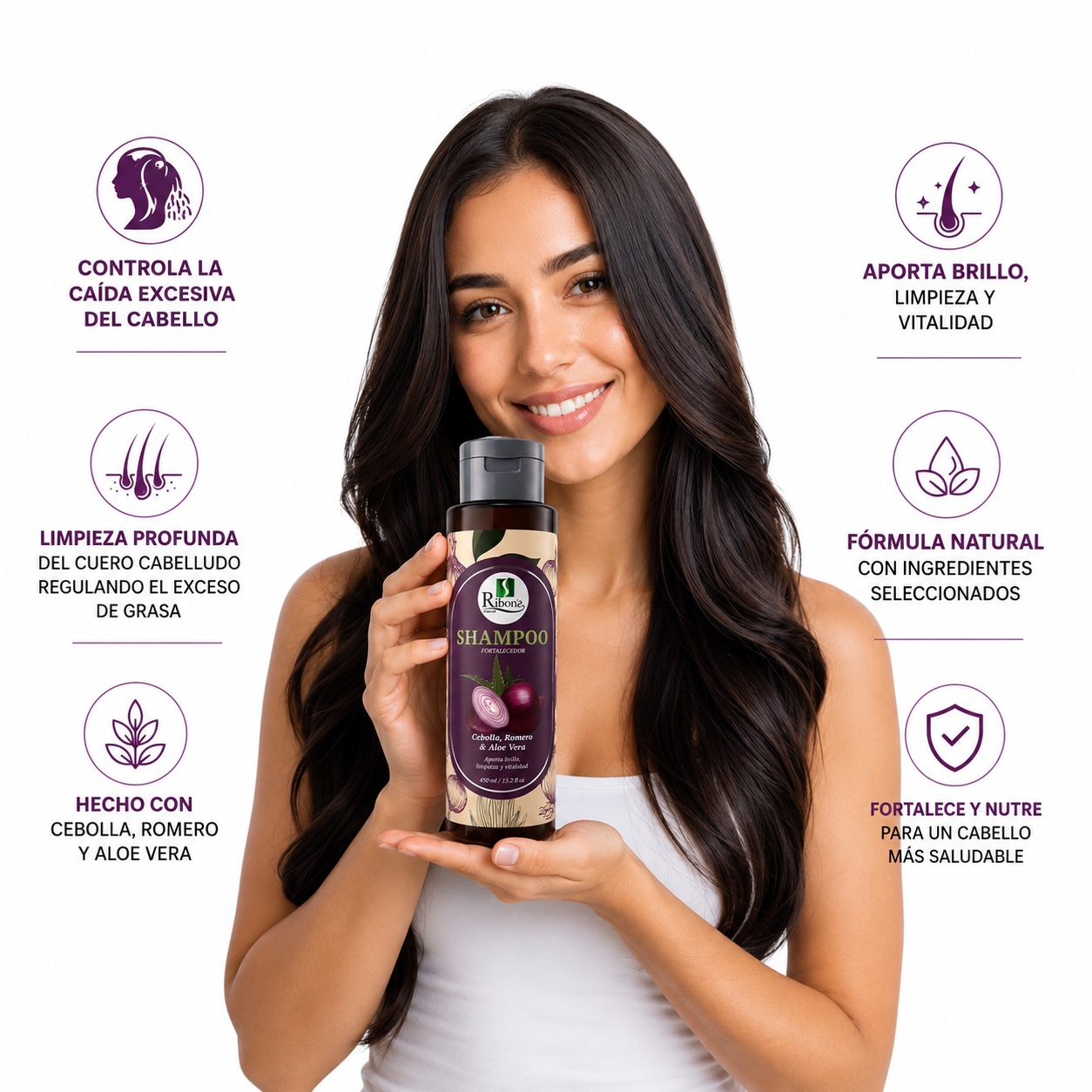 Shampoo control caída de Cebolla – 450ml